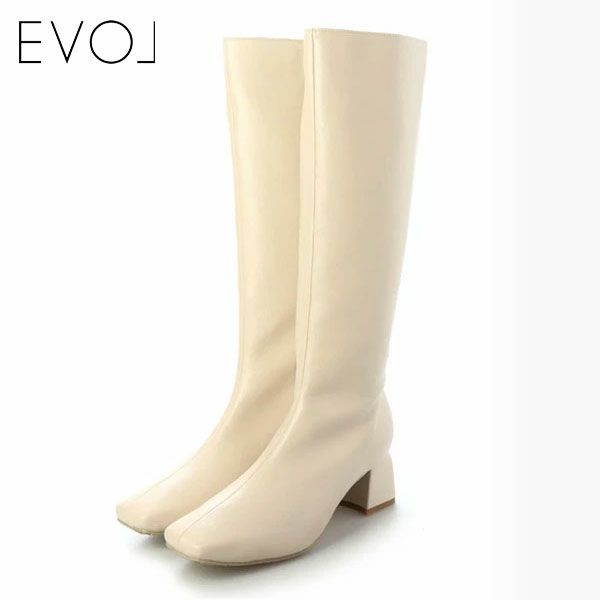 EVOL イーボル スクエアロングブーツ ip9410