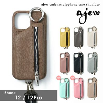 ajew エジュー ajew cadenas zipphone case shoulder【iPhone12proMax 