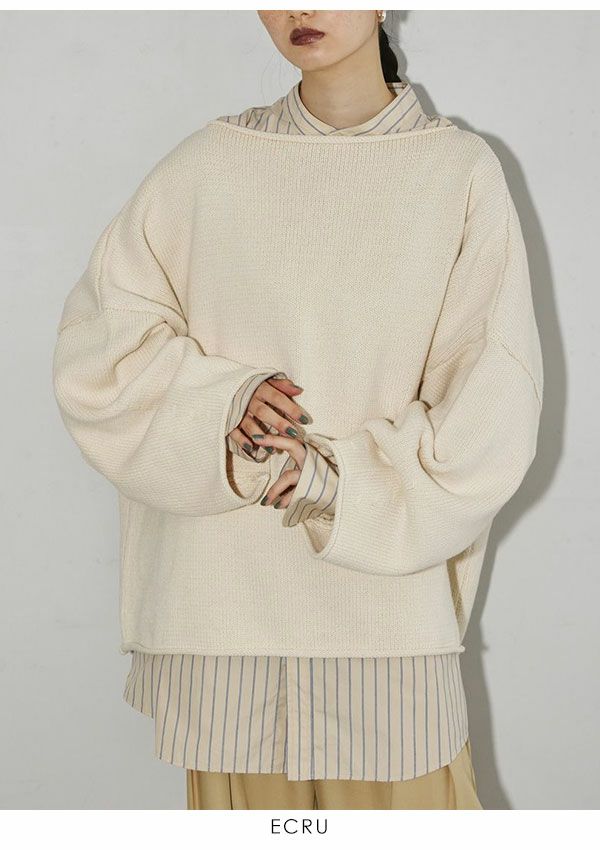 TODAYFUL トゥデイフル Boatneck Over Knit 12120509 | DOUBLE HEART