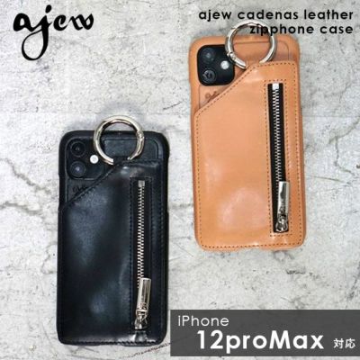 ajew エジュー ajew cadenas leather zipphone case【iPhone12proMax