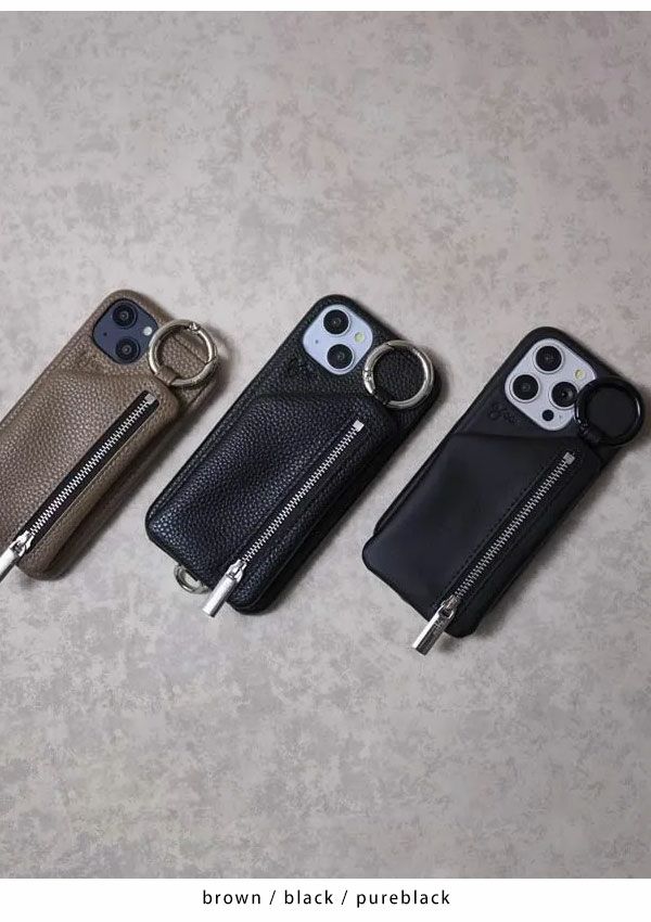  ajew エジュー ajew cadenas zipphone case shoulder【iPhone13シリーズ対応】 ac201900713