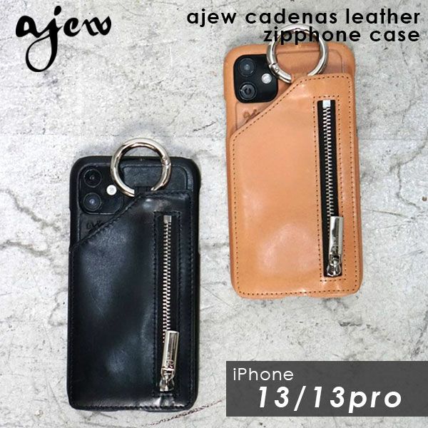 ajew エジュー ajew cadenas leather zipphone case【iPhone13シリーズ