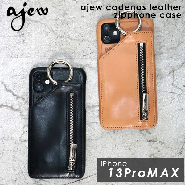  ajew エジュー ajew cadenas leather zipphone case【iPhone13promax対応】 ac201900213max