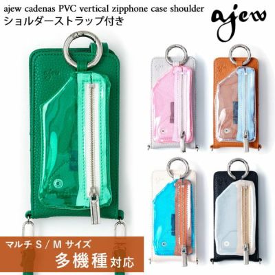 ajew エジュー ajew cadenas check leather zipphone case【iPhone 新