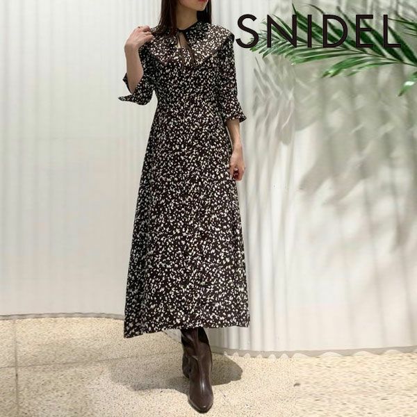 ビッグカラープリントワンピース SNIDEL ファッション acsenda.com