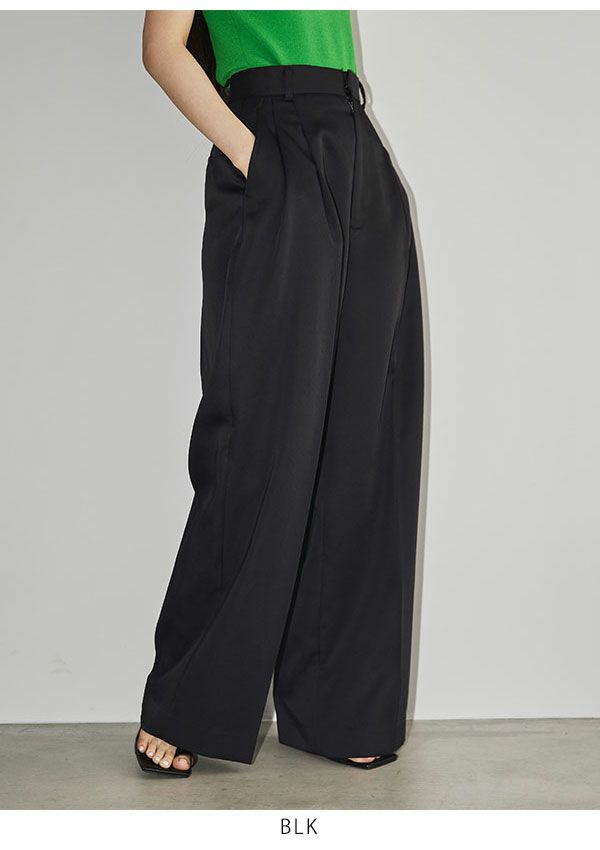 TODAYFUL トゥデイフル Doubletuck Satin Trousers 12310715