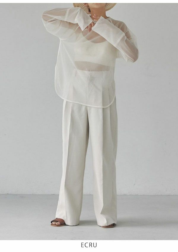todayful Doubletuck Satin Trousers エクリュユナイテッドアローズ