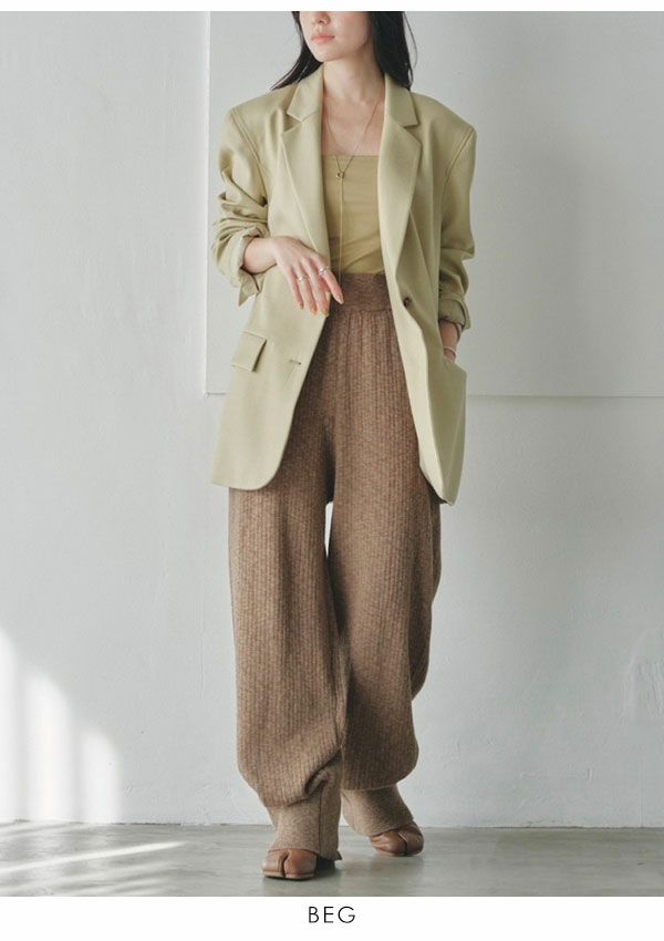 TODAYFUL トゥデイフル Easy Rib Knit Pants 12320708 | DOUBLE HEART