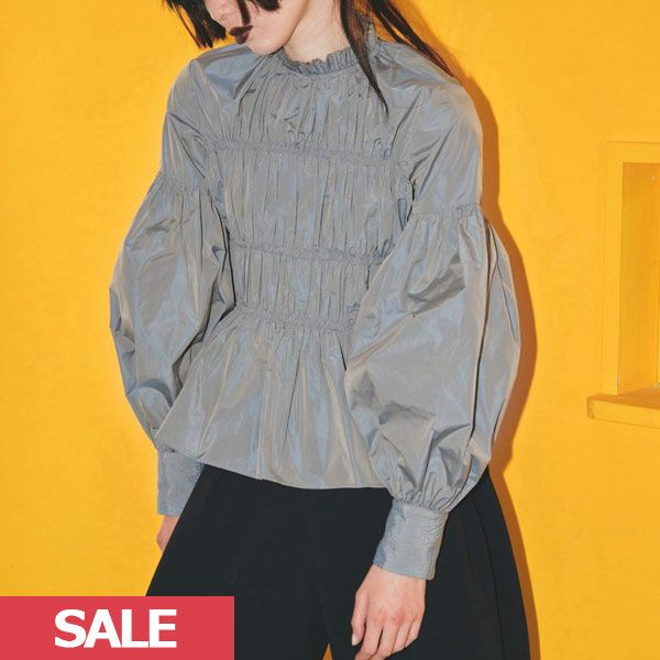 TODAYFUL トゥデイフル Chambray Shirring Blouse 12320411 | DOUBLE