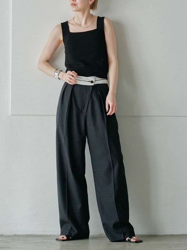 即納】 TODAYFUL トゥデイフル Front Slanting Trousers 12320704  