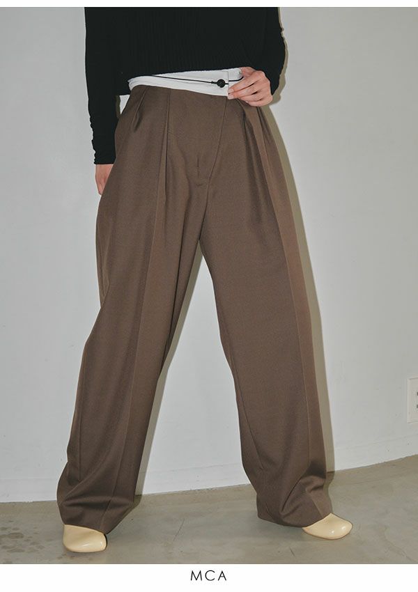 TODAYFUL トゥデイフル Front Slanting Trousers 12320704 | DOUBLE 