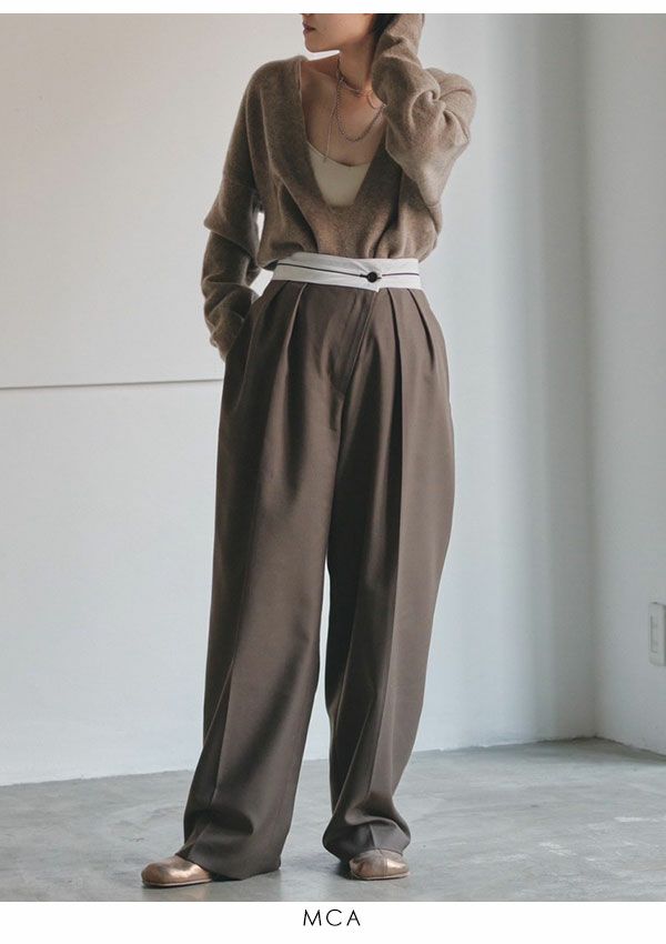 TODAYFUL トゥデイフル Front Slanting Trousers 12320704 | DOUBLE