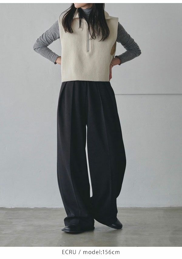 TODAYFUL トゥデイフル Halfzip Knit Vest 12320509 | DOUBLE HEART