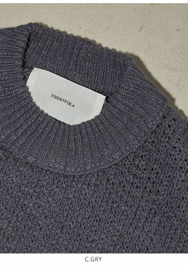 TODAYFUL トゥデイフル Cottonlinen Over Knit 12310513 | DOUBLE ...