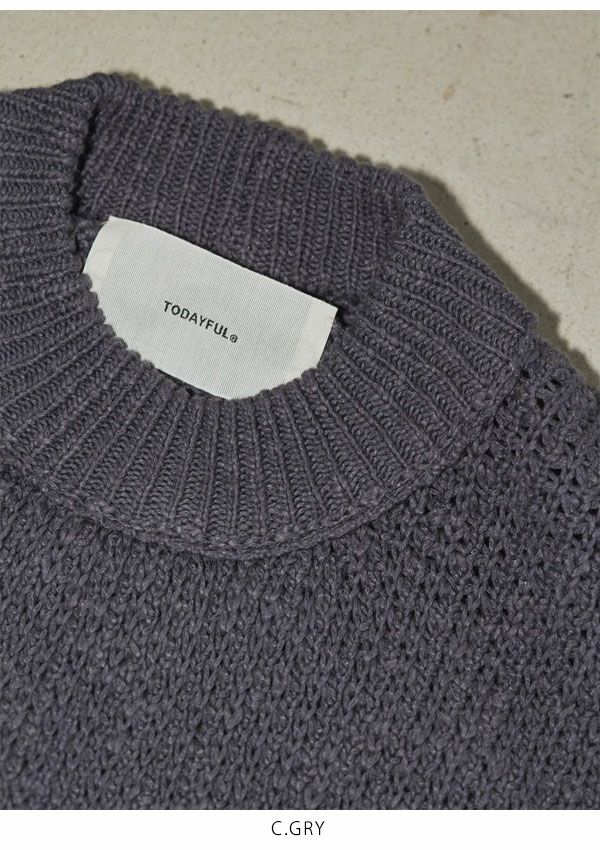 TODAYFUL トゥデイフル Cottonlinen Over Knit 12310513 | DOUBLE