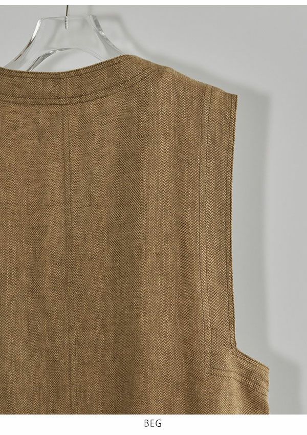 TODAYFUL トゥデイフル Asymmetry Linen Vest 12310103 | DOUBLE HEART