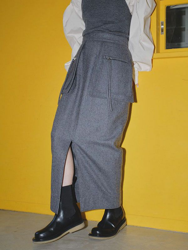 【TODAYFULSALE】【50%OFF】【即納】TODAYFUL2023winterトゥデイフルMultipocketPencilSkirtマルチポケットペンシルスカートボトムスロング丈1232080612320721