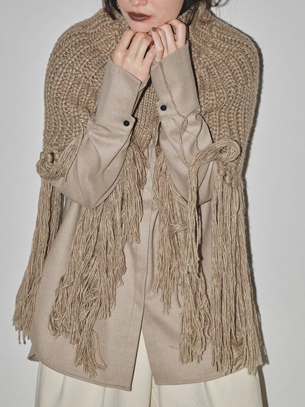 TODAYFUL トゥデイフル Fringe Knit Cape 12320528