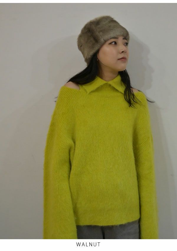 AWESOME NEEDS LOW LAMPSHADE HAT_FUR せいら - 帽子