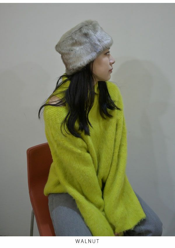 AWESOME NEEDS オーサムニーズ LOW LAMPSHADE HAT_FUR llhat-fur