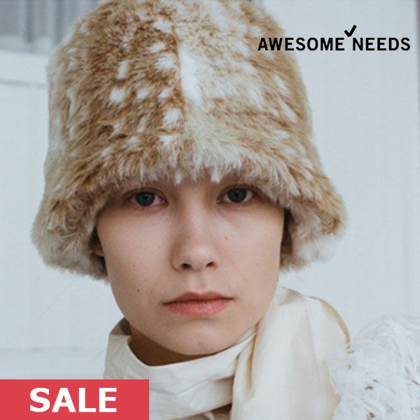 AWESOME NEEDS オーサムニーズ FUR LAMPSHADE HAT flhat | DOUBLE 