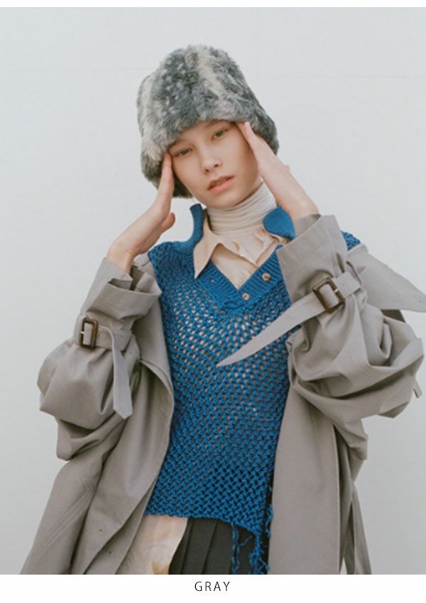 AWESOME NEEDS オーサムニーズ FUR LAMPSHADE HAT flhat | DOUBLE