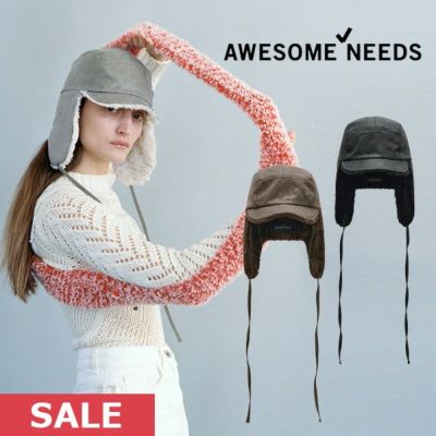 AWESOME NEEDS LOW LAMPSHADE HAT_FUR せいらウォ二ョン着用 