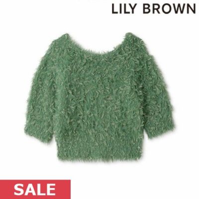 LILY BROWN リリーブラウン オーガンジードッキングニットトップス