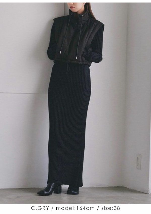 みみぃさま専用ページ　トゥデイフル Layered Knit Dress約37cm身幅