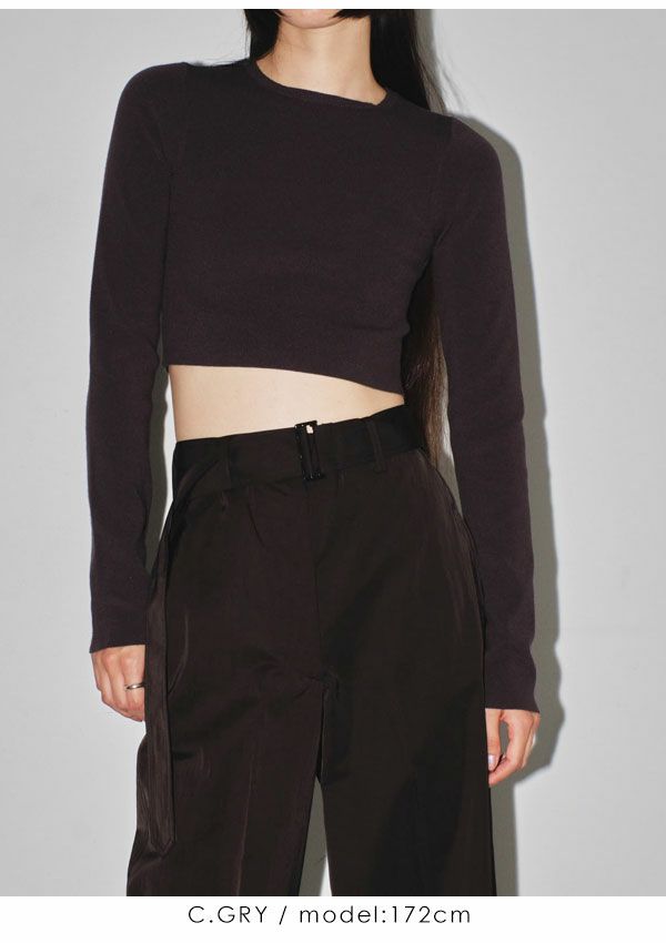 TODAYFUL Cropped Smooth Knitクロップドスムースニット