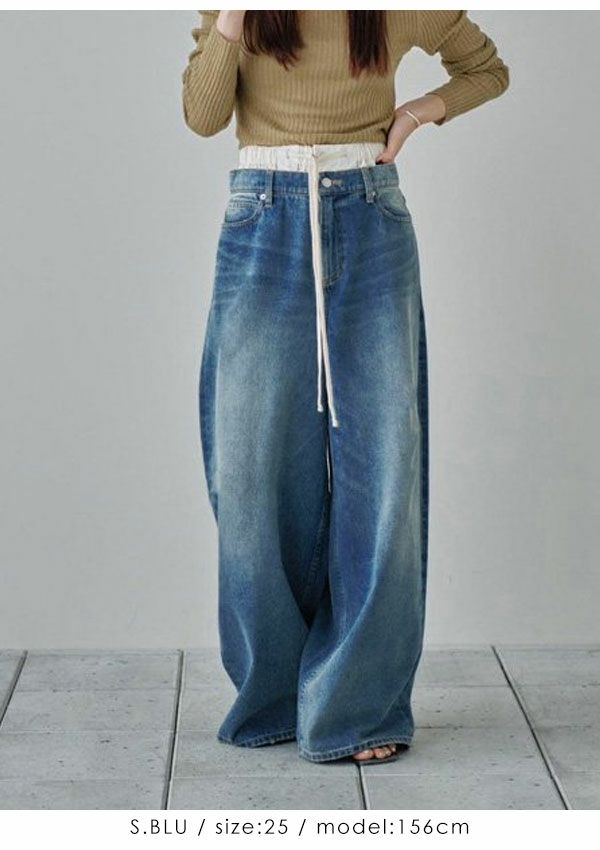 TODAYFUL トゥデイフル 5月上旬～下旬頃入荷予定 Layered Waist Denim 12411402