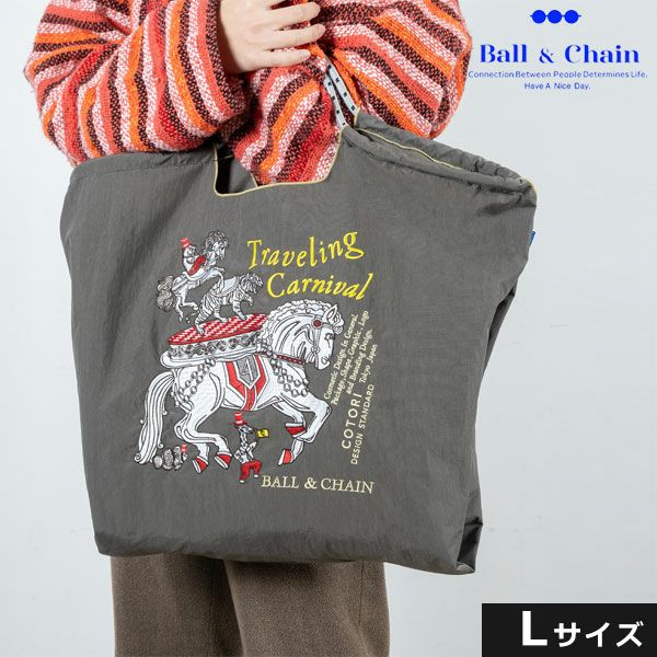 送料無料】 【即納】 Ball＆Chain ボールアンドチェーン 正規品 C.CARNIVAL Lサイズ 馬 ホース バッグ ショッピングバッグ  エコバッグ トートバッグ ショルダー 刺繍 ギフト 321105 san hideaki mihara | DOUBLE HEART(ダブルハート)  オンラインセレクトショップ