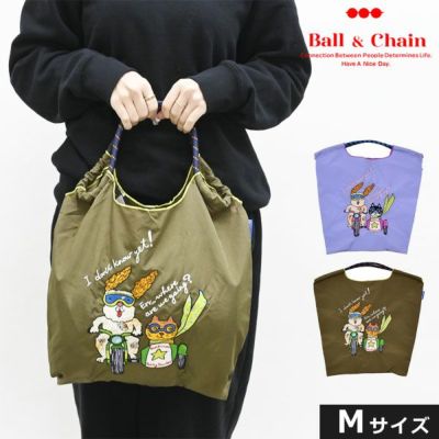 新作 蔦屋重三郎コラボ Ball&Chain正規品 トート Mサイズ ネイビー 蔦屋重三郎展 Ball&Chain ボールアンドチェーン トートバッグ 紫