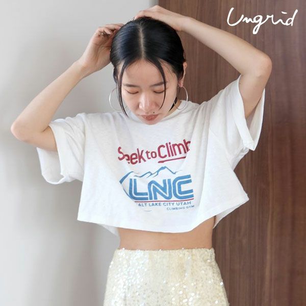 SALE40%OFF】【即納】 アングリッド ungrid トップス LNCロゴ SALE40%OFF】【即納】 アングリッド ungrid トップス LNCロゴ