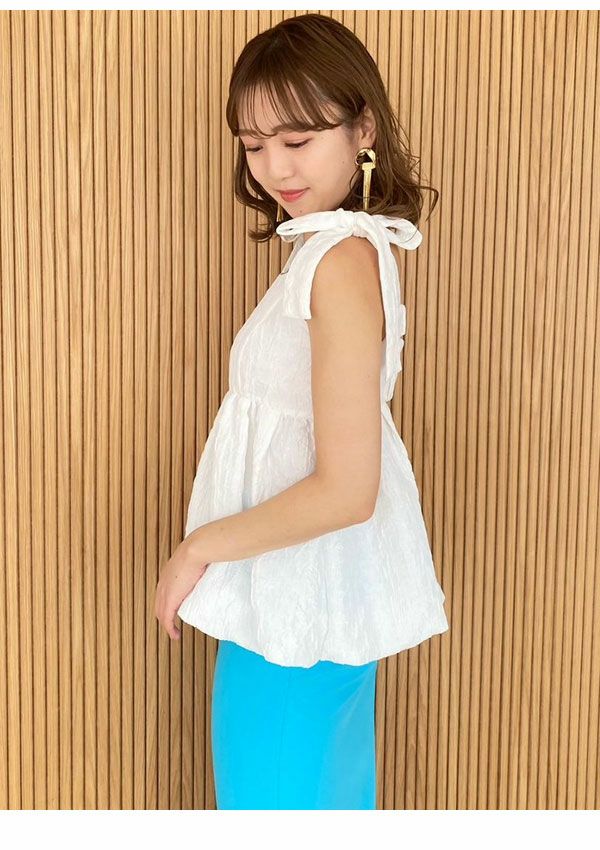 即納】 LILY BROWN リリーブラウン ショルダーリボンジャガード