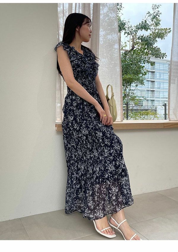 SNIDEL スナイデル Sustainableプリーツフリルワンピース