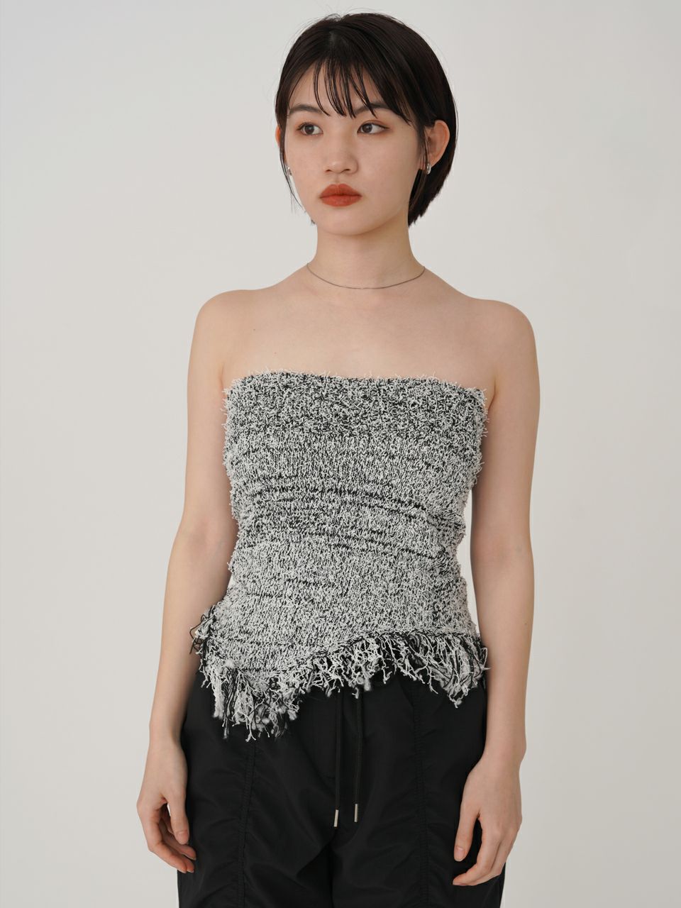 トップス eaphi RIB KNIT BUSTIER tops