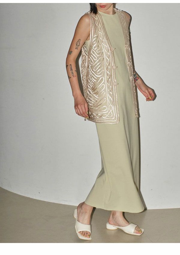 TODAYFUL トゥデイフル Embroidery Middle Vest 12410404