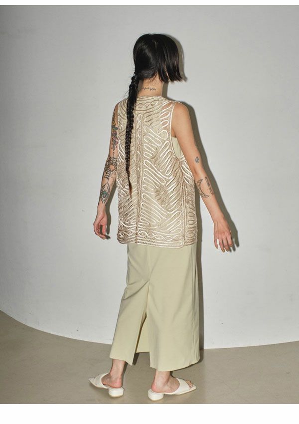 TODAYFUL Embroidery Middle Vest