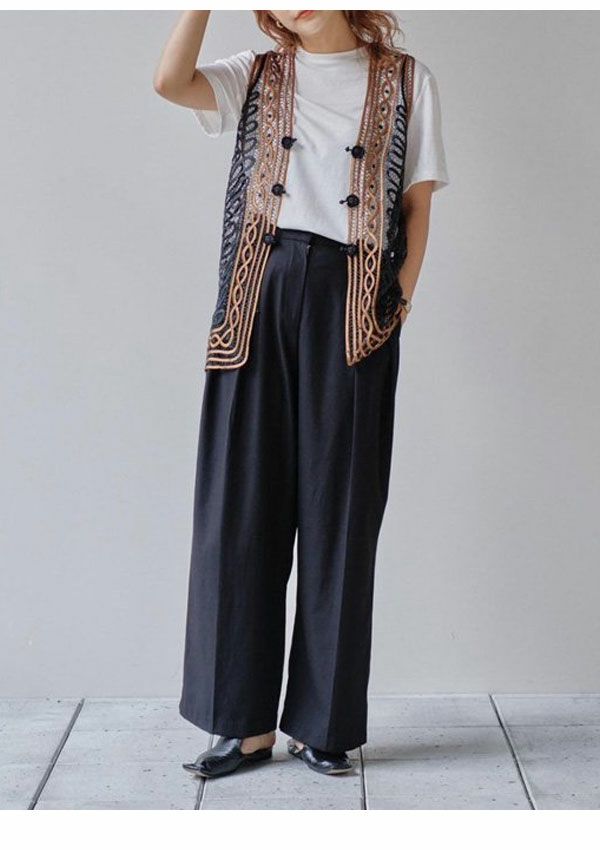 TODAYFUL トゥデイフル Embroidery Middle Vest 12410404