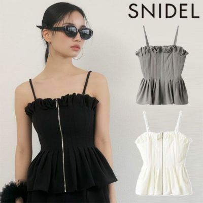 SNIDEL]タックペプラムベアTOPS/BLACK(SWFB244013) – R&Co.