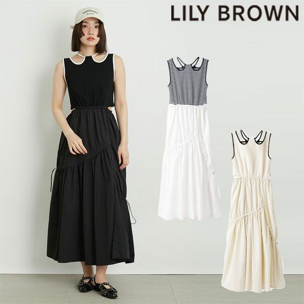 リリーブラウン LILY BROWN カットコンビドロストワンピース