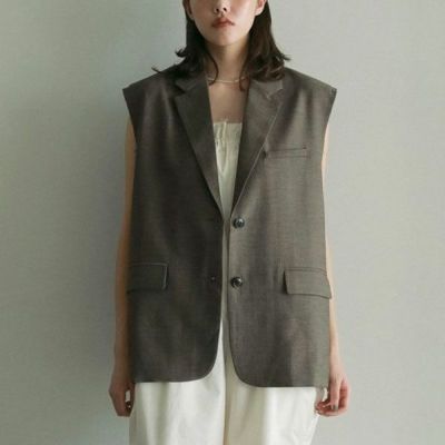 anuke アンヌーク Cutoff Twill Vest 62410101 | DOUBLE HEART anuke アンヌーク Cutoff Twill Vest 62410101 | DOUBLE HEART