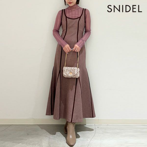 SALE60%OFF】【即納】 スナイデル SNIDEL ワンピース 24秋冬 Uネック