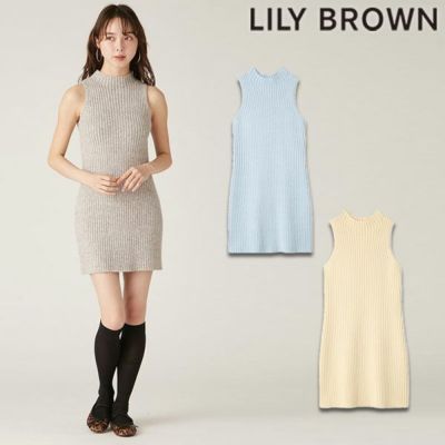即納】 LILY BROWN リリーブラウン ストレッチレースラッフル