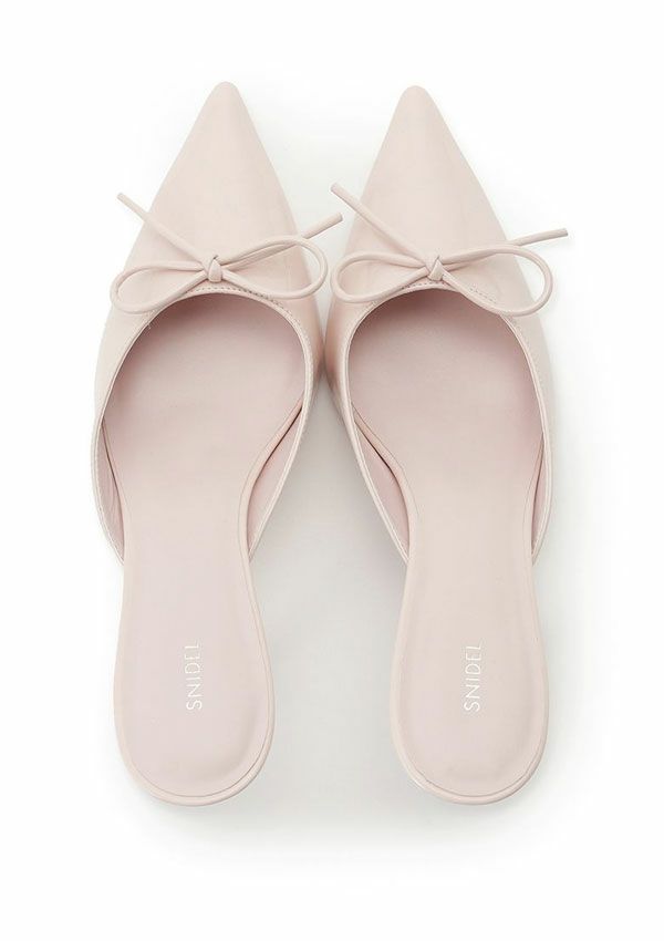 snidel リボンミュール ピンク サンダル SALE40%OFF】【即納】スナイデル SNIDEL 靴 25春夏 リボン