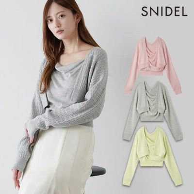 即納】 SNIDEL スナイデル プリーツシフォンレイヤードプリント