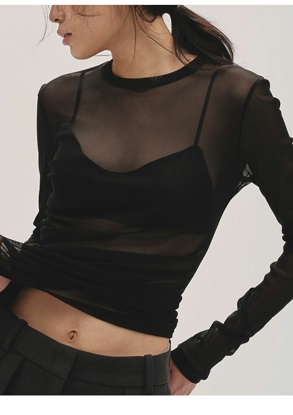 即納】トゥデイフル TODAYFUL 2025prefall トップス Asymmetry Mesh