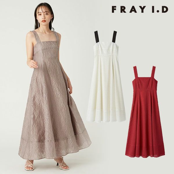 FRAY I.D ワンピース ワイドストラップステッチワンピース「WEB