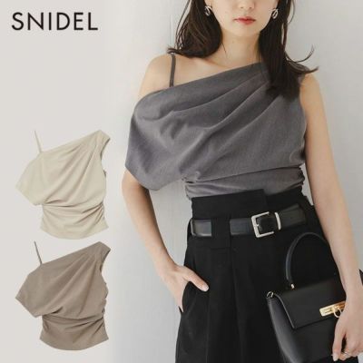 SNIDEL スナイデル リボンオフショルブラウス swfb242161
